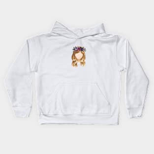 Flower Crown Model Kids Hoodie